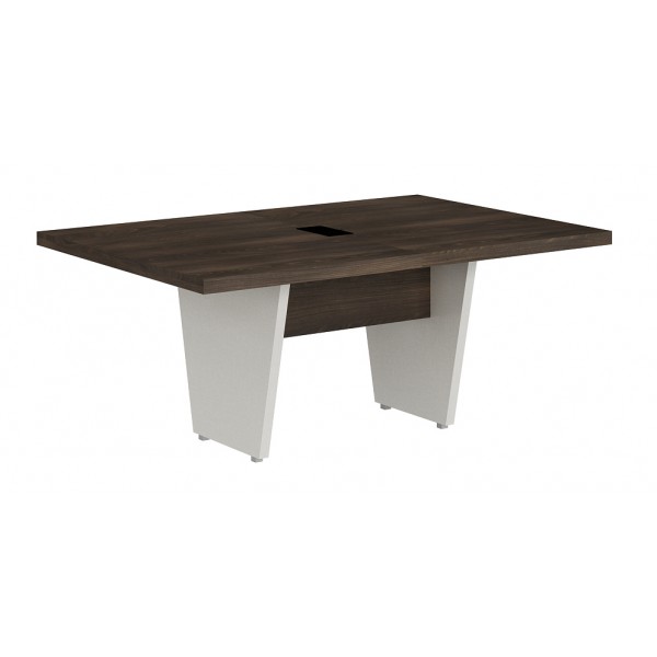 Mesa De Reunião Com Cx De Tomadas Edge 50mm Gebb Work