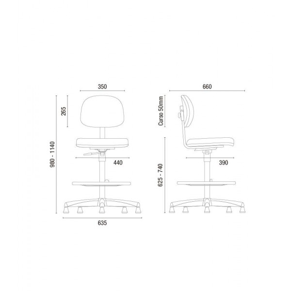 Cadeira Cavaletti Secretária Stool 4022