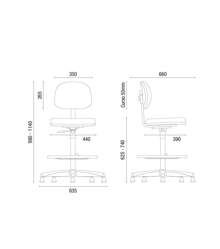Cadeira Cavaletti Secretária Stool 4022